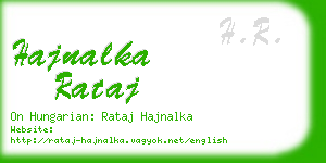 hajnalka rataj business card